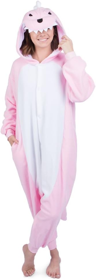 Emolly Fashion Adult Dinosaur Animal Onesie Costume Pajamas for Adults and Teens