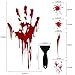OTBBA Halloween Decorations(40 PCS), Horror Bloody Handprints＆Footprints Stickers Halloween Decor Vampire Zombie Party Decals with One Plastic Scraper