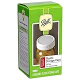 Ball Regular Mouth Plastic Mason Jar Storage Lids 8-Count per Pack (1-Pack)