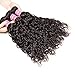 Longqibeauty Brazilian Water Wave Virgin Hair 3 Bundles Remy Human Hair Weave Double Weft 300g Natural Color (12 14 16 Inches)