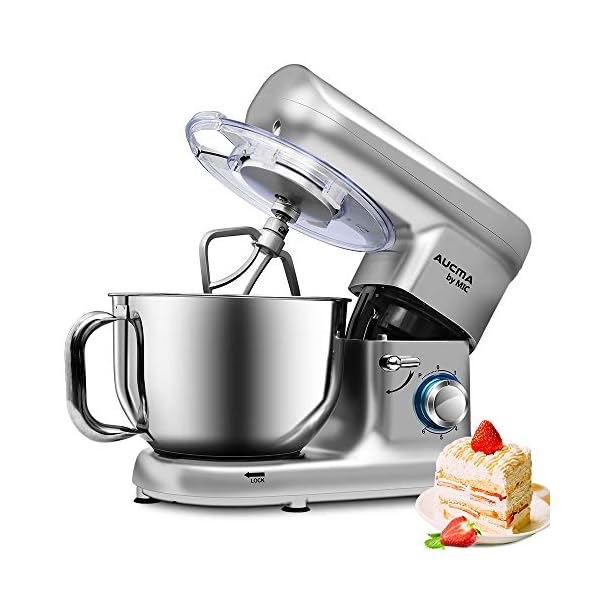 MIC Stand Mixer 5.5L Stainless Steel Blender 1500W 6 Speed Food Mixer for Baking Kitchen Electric with Mixing Bowl/Dough…