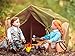 The Queen's Treasures 18 Inch Camping Furniture and Accessories for American Girl, Great Outdoors Wilderness Adventure Play Set. 2 Adirondack Chairs, 2 S’Mores, 2 Marshmallow Sticks and Fire Pit