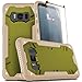 Zizo Proton 2.0 Series Compatible with Samsung Galaxy S8 Plus Case Military Grade Drop Tested with Tempered Glass Screen Protector TAN CAMO Green