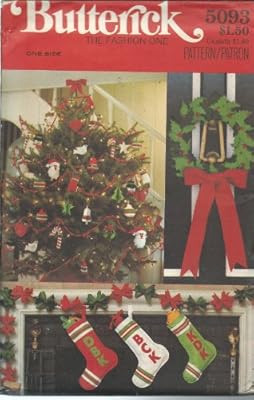 Download Amazon Com Vintage Butterick 5093 Sewing Pattern Christmas Craft Package Arts Crafts Sewing PSD Mockup Templates