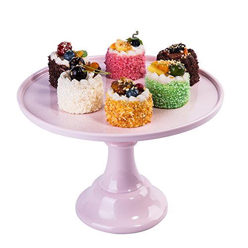 11" Round Cake Stand Melamine Dessert Cupcake Display Stand (Light Pink)