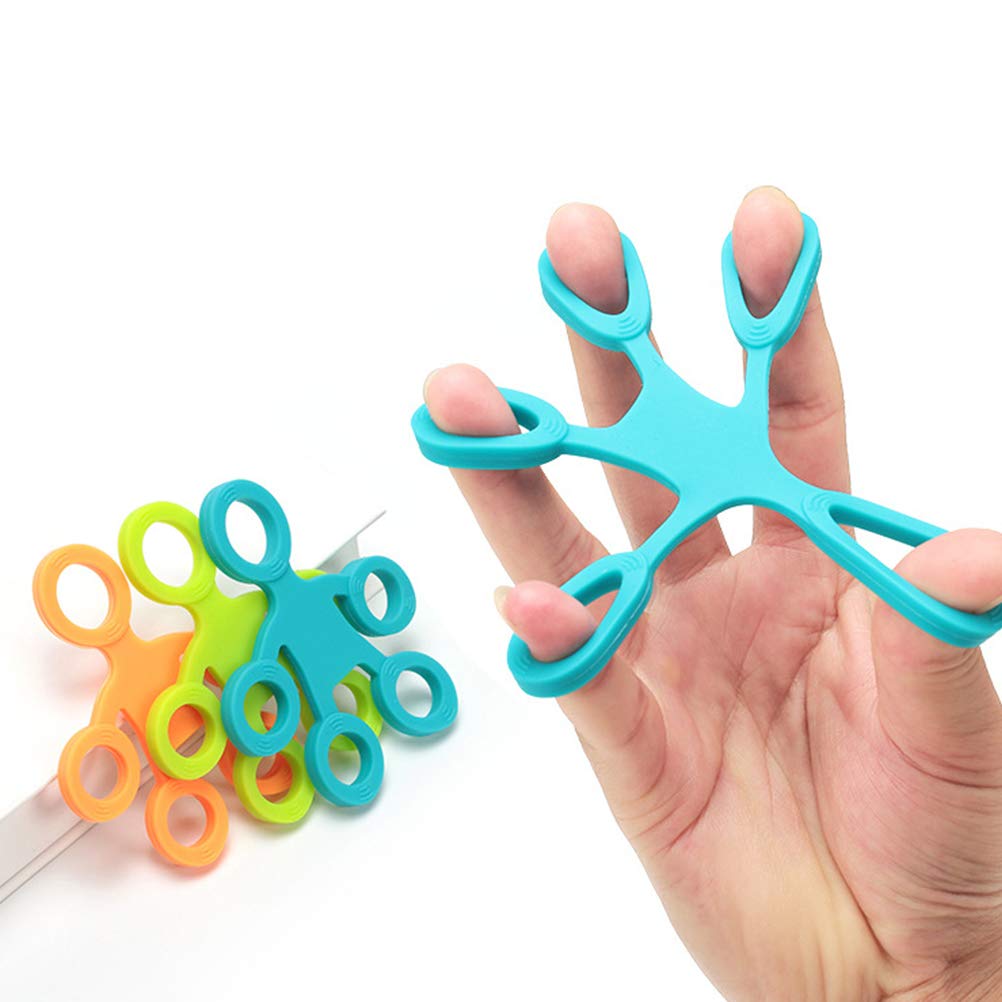 3 pcs Finger Hand Grip 3 Levels Silicone Ring Gripper Strengthener Exerciser Trainer Resistance Band Fitness Expander Stretcher