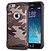 MAXCURY iPhone 6 Case, iPhone 6S Case, Premium Heavy Duty Dual Layer Military Army Camouflage Design Defender Shockproof Rugged Impact Super Protective Case Retail Package - Brown
