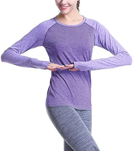 ランバオシー Lanbaosi スポーツウェア レディース Tシャツ トップス ストライプ スポーツシャツ ランニング 吸汗速乾 Uvカット インナー 通気性 全国一律送料無料 ジム トレーニングウェア