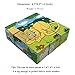 rolimate Educational Preschool Wooden Cube Block Jigsaw Travel Puzzle - Lion Zebra Elephant Rhinoceros Tiger Rabbit, Toy for Age 3 4 5 Year Old and Up (W-p-10)
