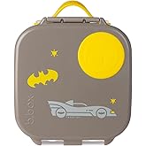 b.box Batman Mini Lunch Box, Snack Containers for Kids, Reusable Small Bento Box for Lunch, Toddler Snack Box Container, School & Travel, Leak Proof Lid, BPA free, Dishwasher Safe 4 ¼ Cup Capacity