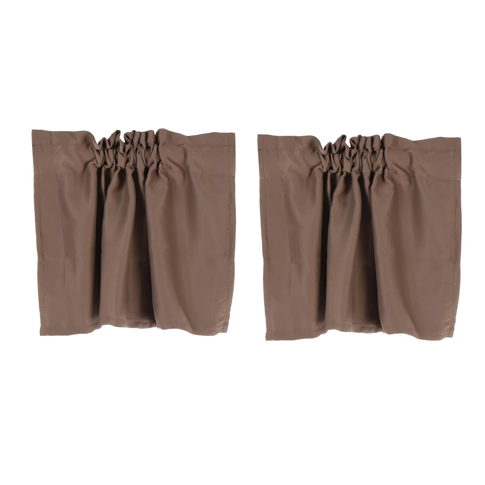 PATIKIL Short Tier Curtains, 29" W x 14" L Small Window Curtain, Waterproof Privacy Blackout Drapes for Bathroom Home Decor, 2 Panels, Khaki