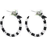 Coral Snake Gothic Hoop Earrings - Halloween Horror Beetle Snake Juice for Women Cosplay Costume Accessories