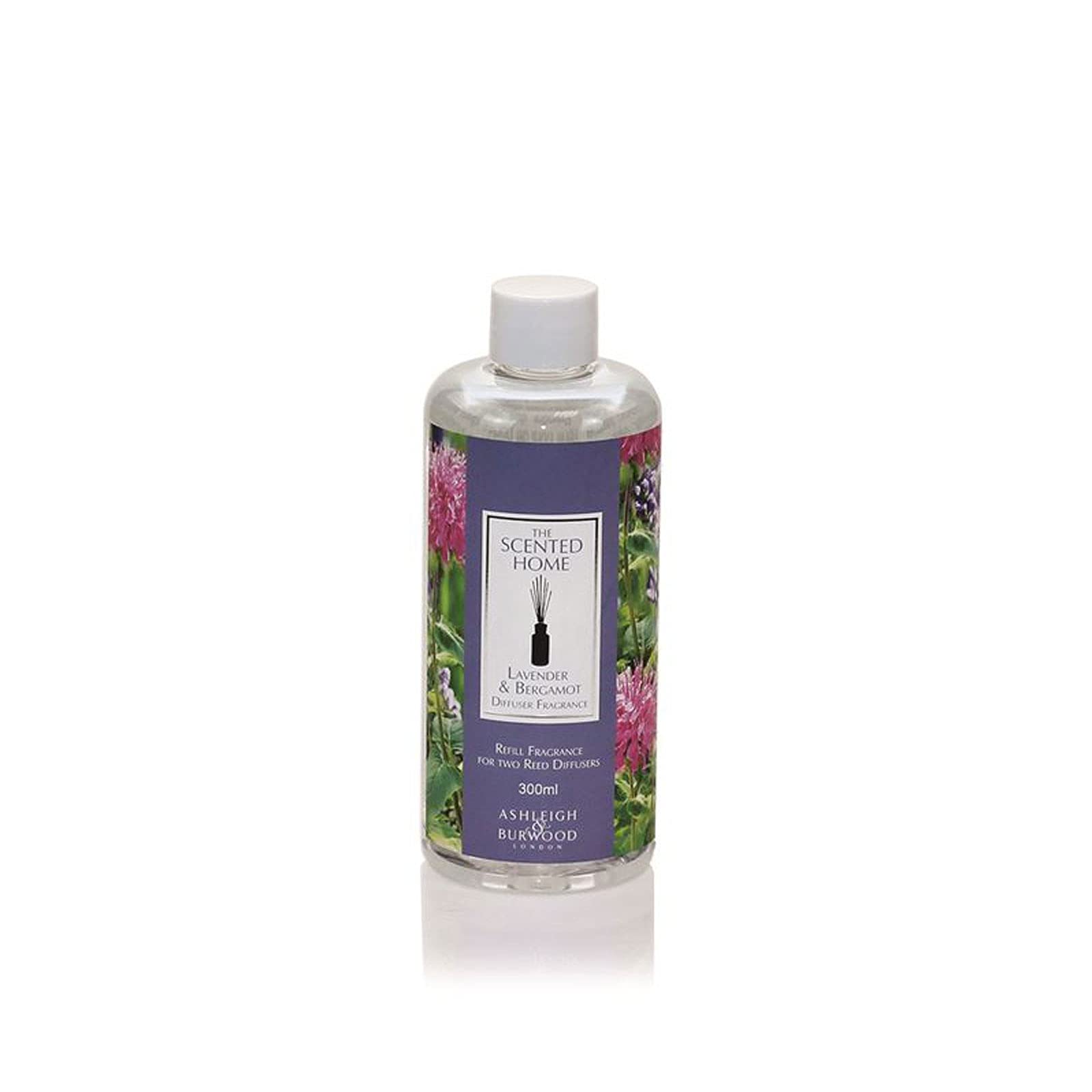 Ashleigh & Burwood - Lavender & Bergamot 300 ml Diffuser Refill - The Scented Home - Large Size Provides Up to 6 Months of Fragrance - UK Made - Rustic Relaxation with Citrus Notes