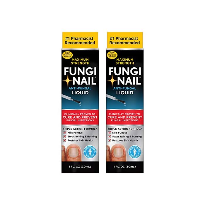 Fungi-Nail Anti-Fungal Liquid Solution, Kills Fungus That Can Lead to Nail & Athlete’s Foot with Tolnaftate & Clinically…