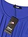 Women Wrap Tops, Laksmi Casual Tunic Shirt Long Sleeve Scoop Neck, XX-L/Blue