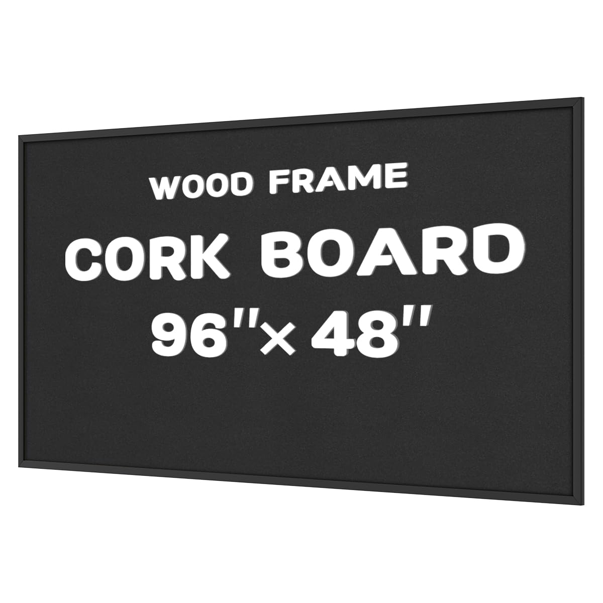 Photo 1 of ***MAJOR DAMAGE ***INNOVART Extra Large Cork Bulletin Board 96"X48" with 40 Push Pins, Corkboard with Black Wood Frame, Cork Notice Board Message Board for Wall, Wall Mount Framed Pin Board for Home, Office, School