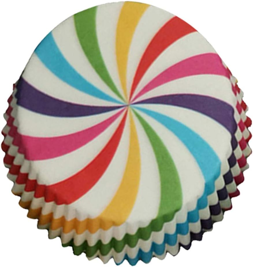 OCCOKO Paper Baking Cups 100pcs Colorful Cake Cupcake Liner Case Wrapper Muffin Baking Cup Party Chocolate Cupcake Cupcakes(01#, 5.0x6x3cm)