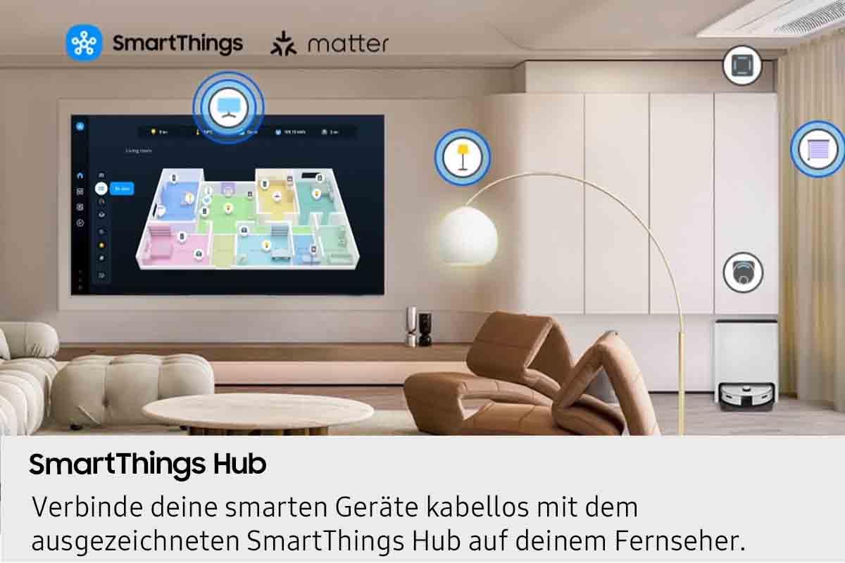 Samsung The Frame LS03F 4K QLED 65 Zoll (163 cm) UHD Fernseher, Modern Frame Design, NQ4 AI Gen2 Prozessor, Art Mode, Artful Picture Quality, One Connect Kabel, Samsung Vision AI Smart TV 9