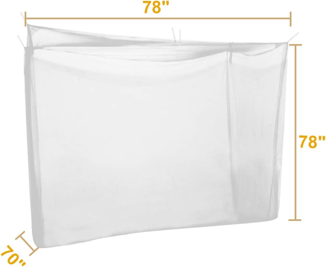KRATARC Mosquito Netting Canopy Net Mesh for Single Bed Compact and Lightweight Camping Hiking Climbing Outdoor (White): Sports & Outdoors