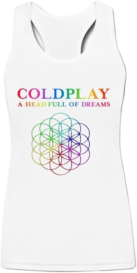 Coldplay A Head Full of Dreams-2 Tank Tops For Womens White