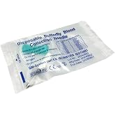 Veterinary Butterfly Shaped Blood 21g Collection Needle, Winged Blood Collection Needle Suitable for Cats, Dogs and Pets (50pcs)