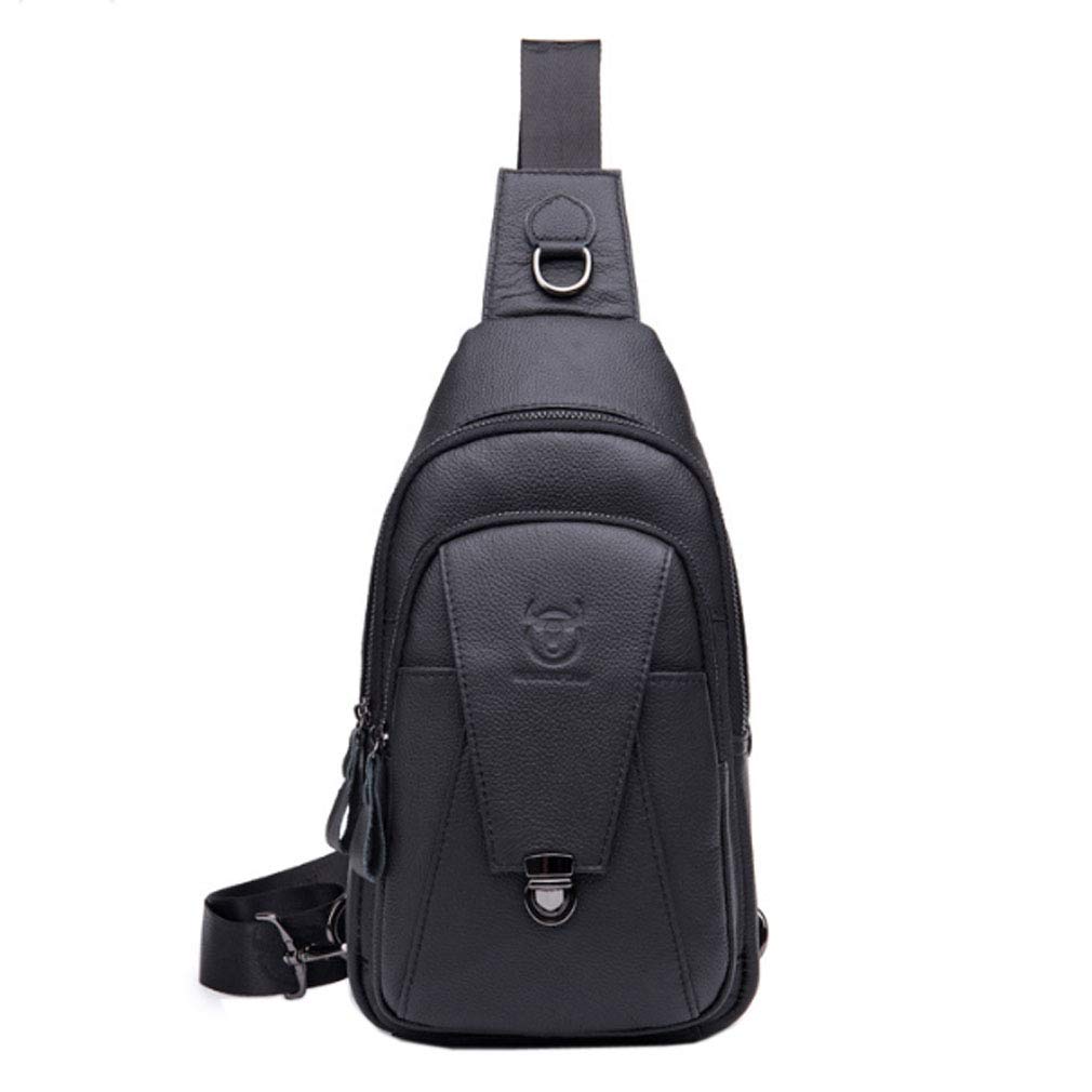 XiebenVintage Leather Sling Chest Bag Crossbody Pack for Men Women Travel Outdoor Shoulder Pack Backpack Daypack