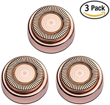 Hair Remover Replacement Heads for Finishing Touches Flawless Good Finishing and Well Touch for Lip, Chin, Cheeks and Sideburns 18K Gold-Plated 3 Counts