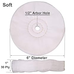 SCOTTCHEN Polishing Wheel 6" x 1/2" Arbor Soft