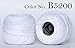 LE PAON White 50g SIZE8 Pearl Double-Mercerized Cotton Crochet Thread in Balls,Colorful Knitting Yarn Balls Great for Hardanger Friendship Bracelets Total 1000yards 2 Balls (Color No.5200）