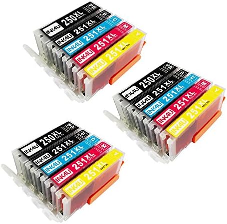 INK4U(TM) 15 Pack Ink Cartridges for Canon PGI250 CLI251 Pixma IP7220 IX6820 MG5420 MG5422 MG5520 MG5522 MG5620 MG6420 MG6620 MX722 MX922