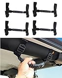 E-cowlboy Black 4 X Grab handle grips Grab bar Hand Hold UTV roll cages for Polaris Honda Yamaha Kawasaki UTVs (4 Pieces/set)