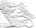 SUNBEAUTY Pack of 2 Silver Glitter Happy Birthday Cake Topper Decoration (Silver)