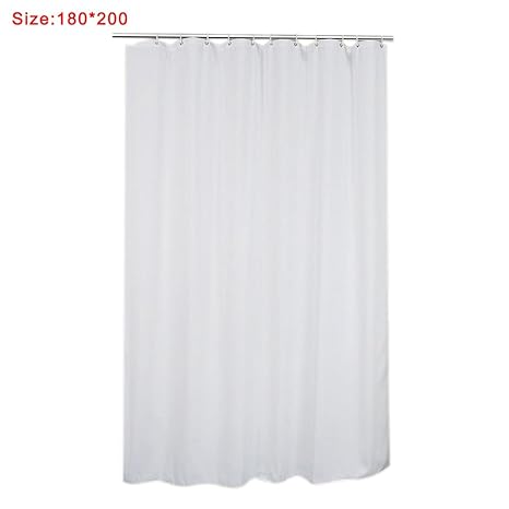Shower Curtain Extra Long Washable Bath Curtain Waterproof Plain