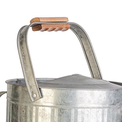 2 gallon Vintage Galvanized Watering Can with Wood Handle