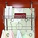 HOMFA Over The Door 5 Hook Organizer Rack With Shelf for Coats, Hats, Robes, Towels (Bronze Finish)