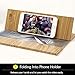 14'' Phone Screen Magnifier, HD 3D Screen Expander Amplifier with Foldable Phone Stand for Movie Videos, Compatible with All Smartphones