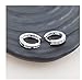 12 MM Small Surgical Stainless Steel Hoop Earring for Men Women Huggie Earrings With 1 Rows Of 1.5 mm Cubic Zirconia Earrings