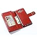 TabPow Galaxy J7 Case, 10 Card Slot - ID Slot, Button Wallet Folio PU Leather Case Cover with Detachable Magnetic Hard Case for Samsung Galaxy J7 J700 (2015) - Brown