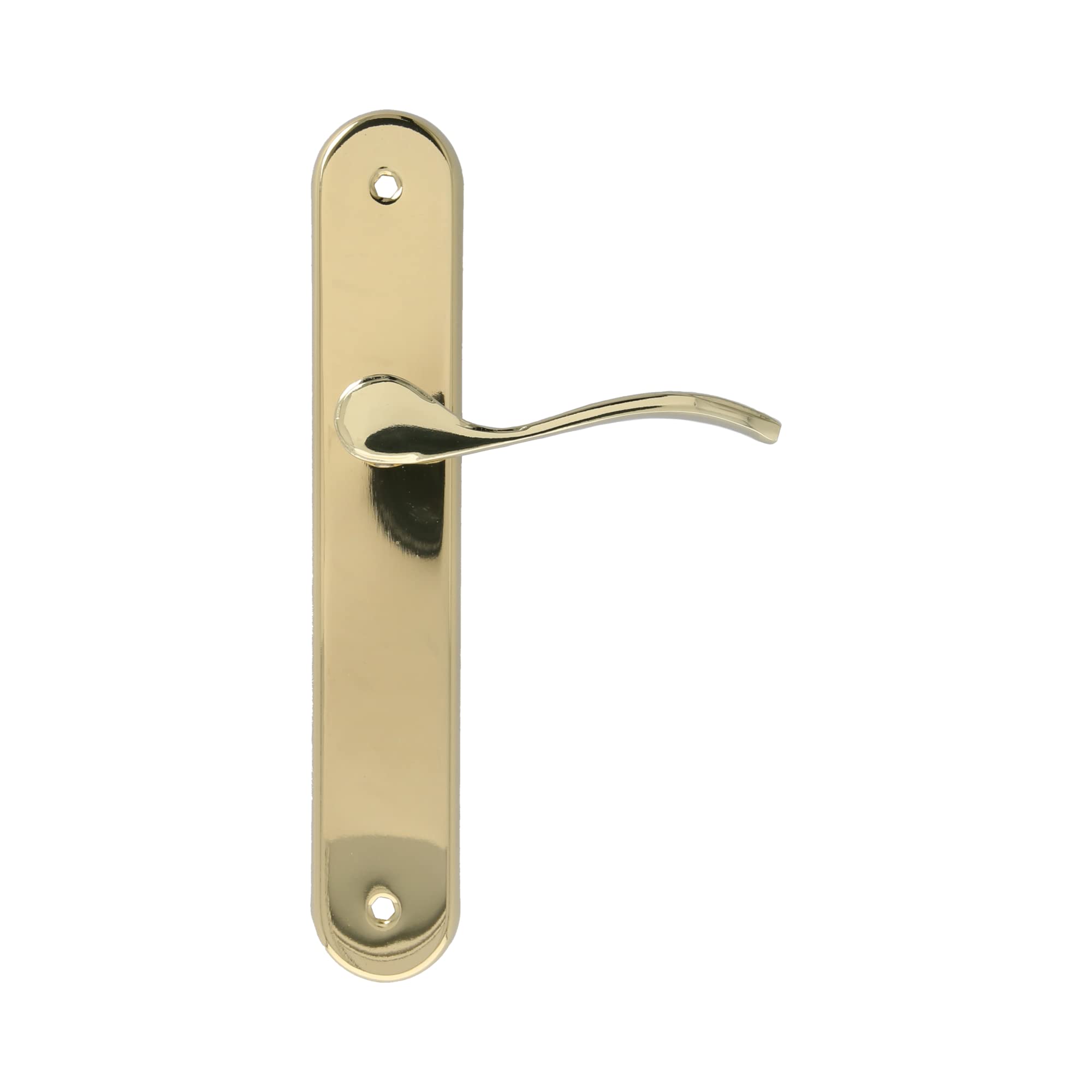 Amig - Set of 2 Brass Door Handles | Easy Installation with Screws Included | Ergonomic & Timeless Design | Durable Steel & Zamak Construction, Mattes Chrom, Metal