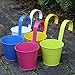 brightmaison Lily Hanging Planter for Balcony & Garden Decor, Plant Pots with Hooks for Hanging - Succulent Pots Set of 5, Multi Color