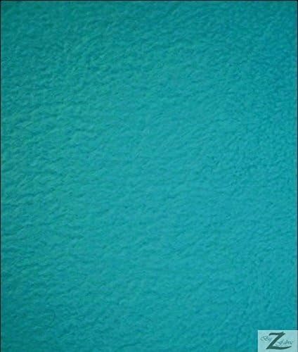 TURQUOISE SOLID POLAR FLEECE ANTI-PILL FABRIC 60 WIDTH SOLD BY THE YARD by Big Z Fabric