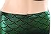 JNTworld Women Sexy Mermaid Fish Scale Hologram Soft Shine Leggings, L, Emerald