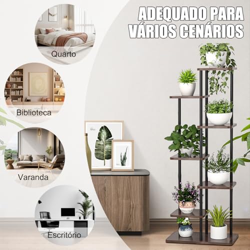 Estante para Plantas, Suporte para Plantas, Suporte Alto para Flores, Prateleira para Plantas, Suporte para Plantas Chao