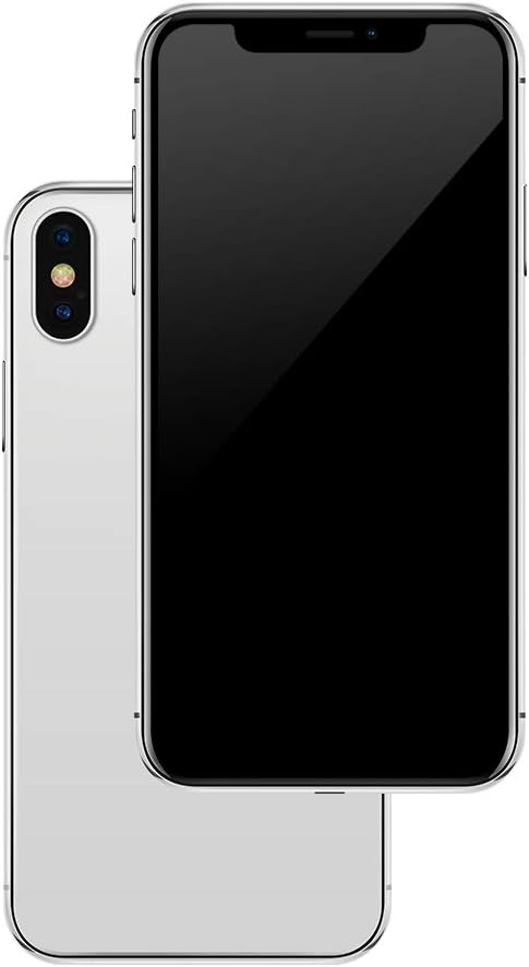 Non-Working Metallic Genuine Glass Replica Phone Dummy Display Phone for Phone X XS (X Silver Black Screen)