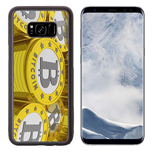 Liili Premium Samsung Galaxy S8 Plus Aluminum Backplate Bumper Snap Case bitcoins background Bitcoin is a new virtual money for internet trading and business IMAGE ID 19084175