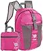 bago Lightweight Small Hiking Backpack for Women and Men - 25L Travel Day Pack - Foldable Hiking Daypack Ultralight for Camping Outdoor Sports - Day Bag Packable Backpack for Travel (Pink)
