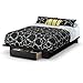 South Shore Holland Platform Bed with Drawer, Full/Queen 54/60-Inch, Pure Black