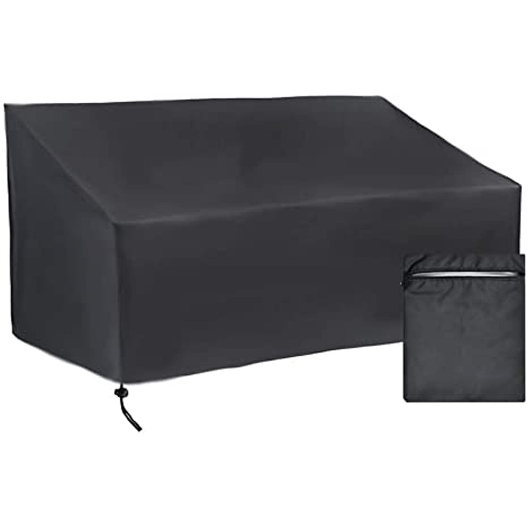 Product image Dapetz ® Garden Furniture Cover 220X85X61/71cm for 3 Seater Sofa Garden Bench Seat Cover a Water Repellent, Windproof, Anti-UV, 420D Polyester Outdoor Furniture Covers Sofa - Black