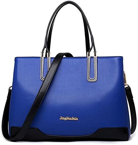 Women Leather Bag Fashion Top Handle Satchel Handbags Shoulder Bag Top Purse Messenger Tote Bag for Girls Royal Blue