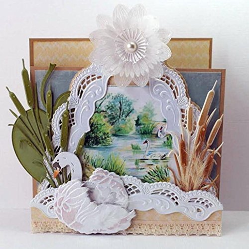 Potato001 Cattail Plant Style DIY Cutting Dies Stencils Scrapbooking Photo Album Crafts